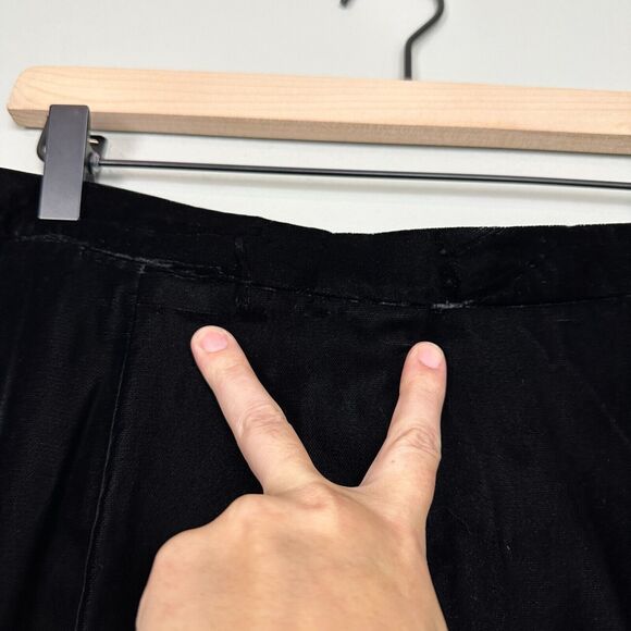 Vtg Talbots Maxi Skirt 14 Black Velvet Modest Goth Grunge Witch Vamp Alt 90s Y2K - Picture 7 of 14